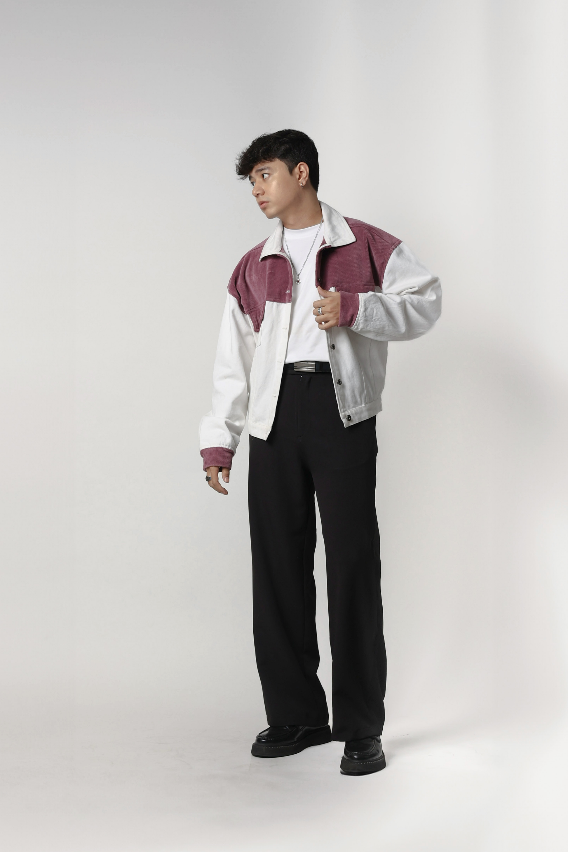 Rosette Ridge Denim Suede Jacket - Valphah
