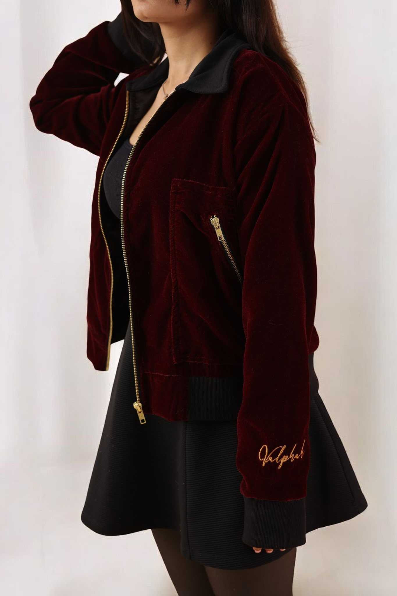 Mulberry Velvet Jacket - Valphah