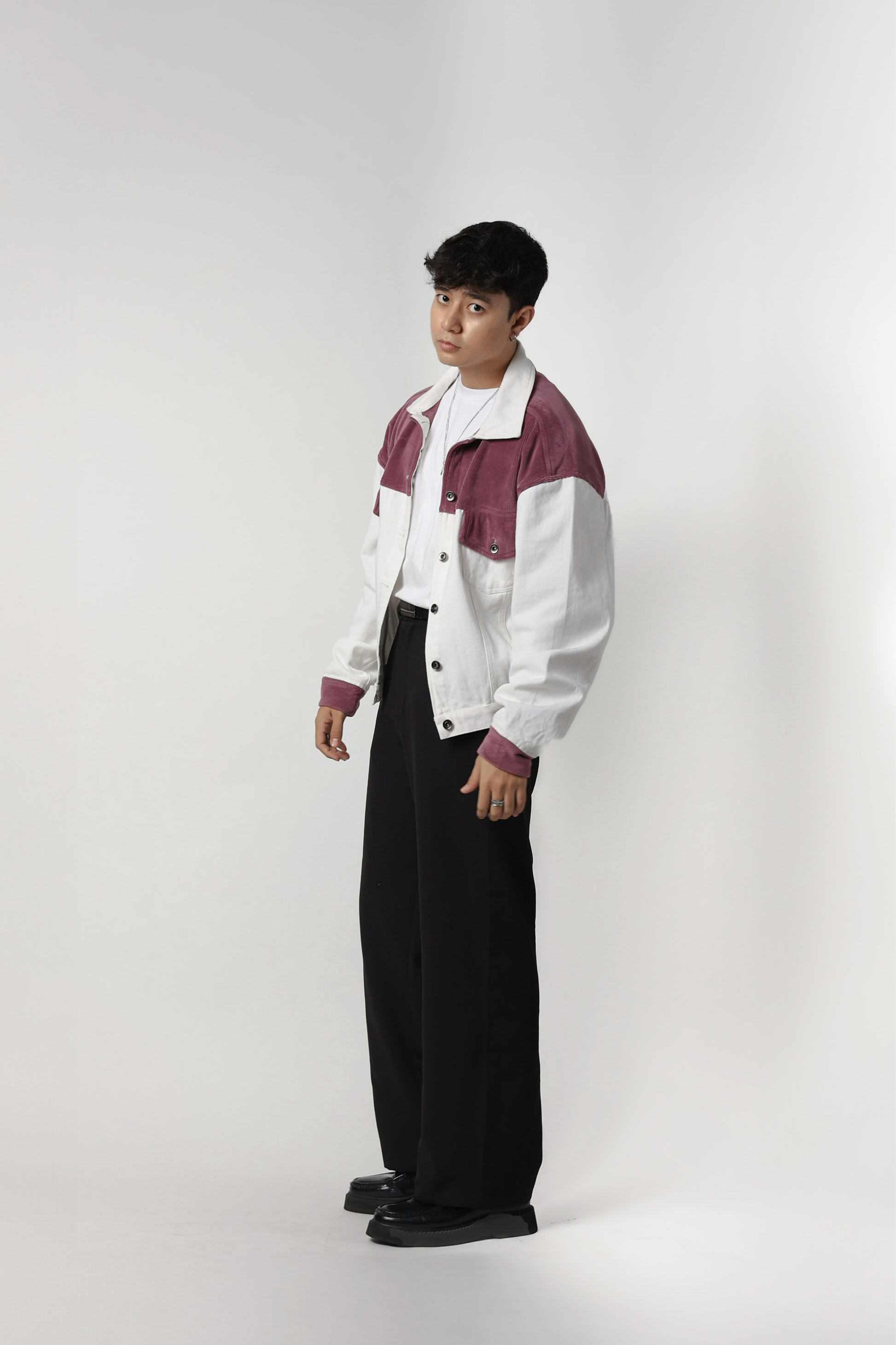 Rosette Ridge Denim Suede Jacket - Valphah