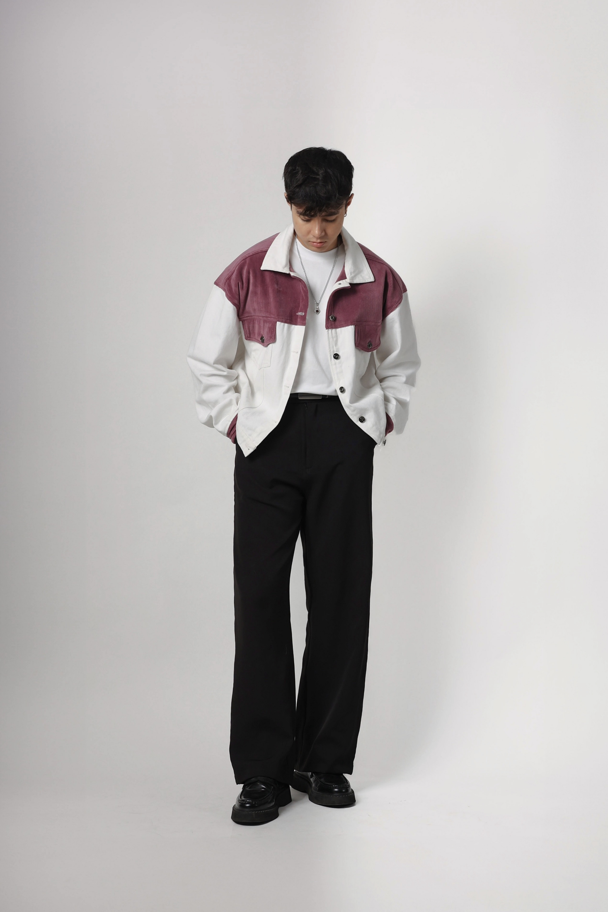 Rosette Ridge Denim Suede Jacket - Valphah