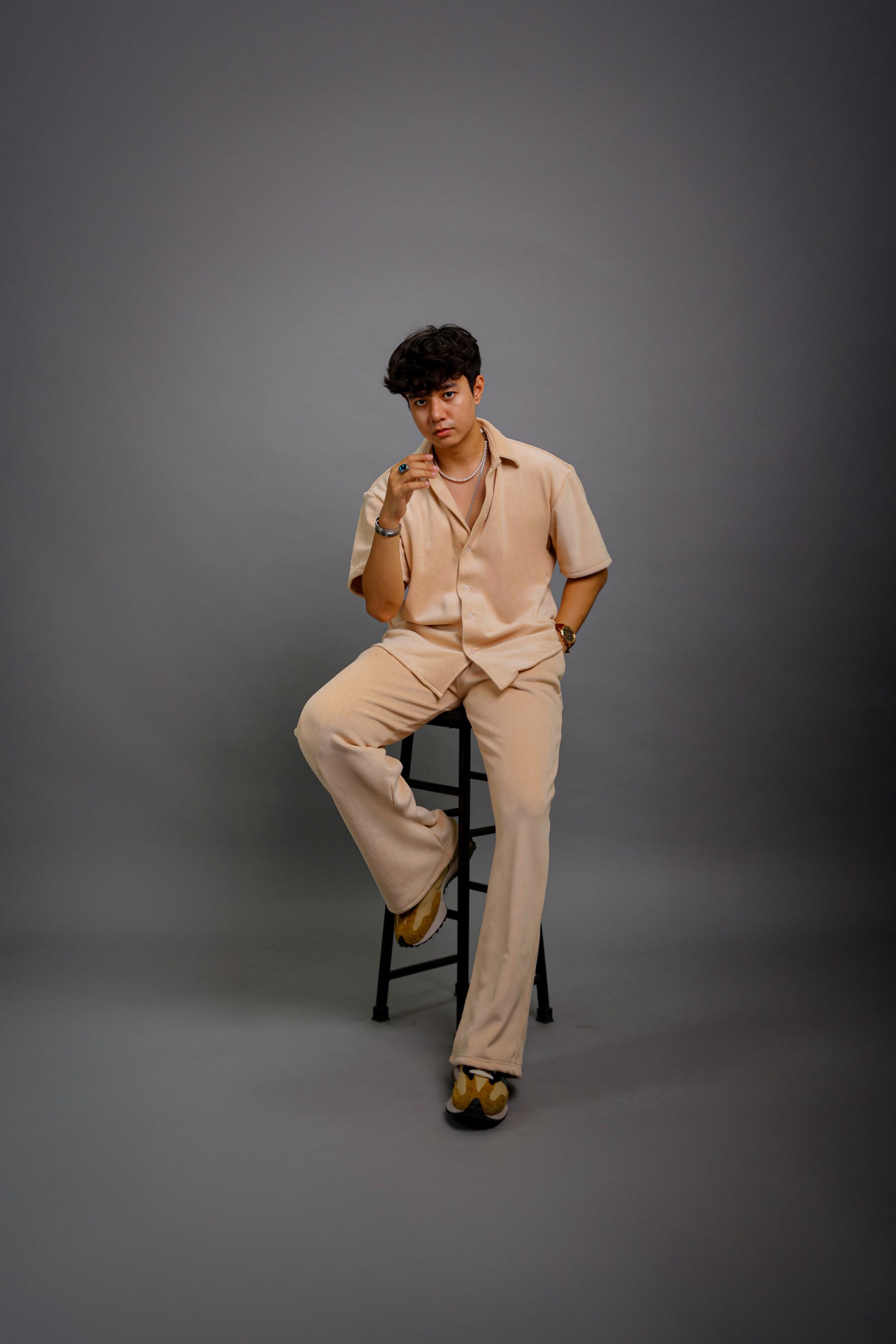Champagne Oversized Shirt - Valphah