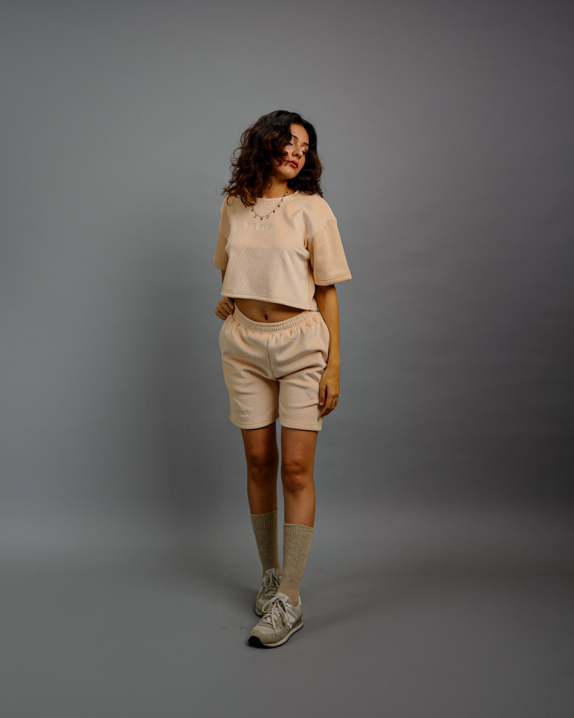 Champagne Oversized Cropped T-Shirt