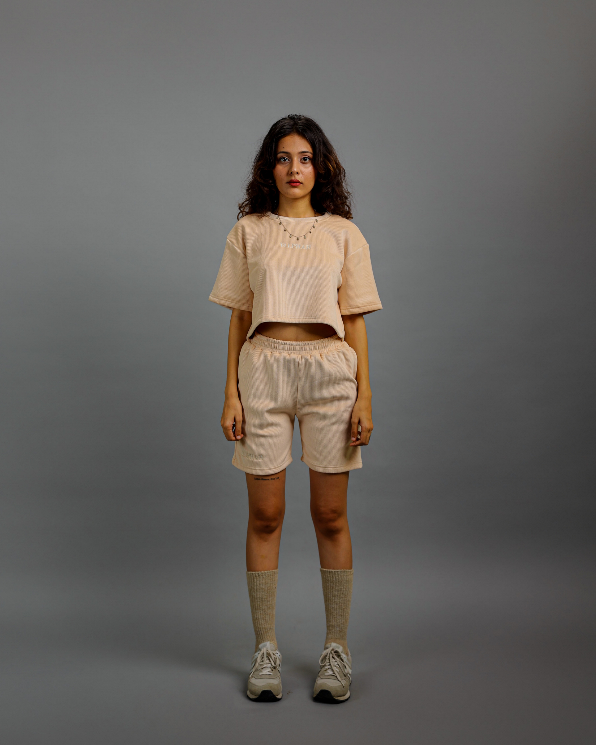 Champagne Oversized Cropped T-Shirt