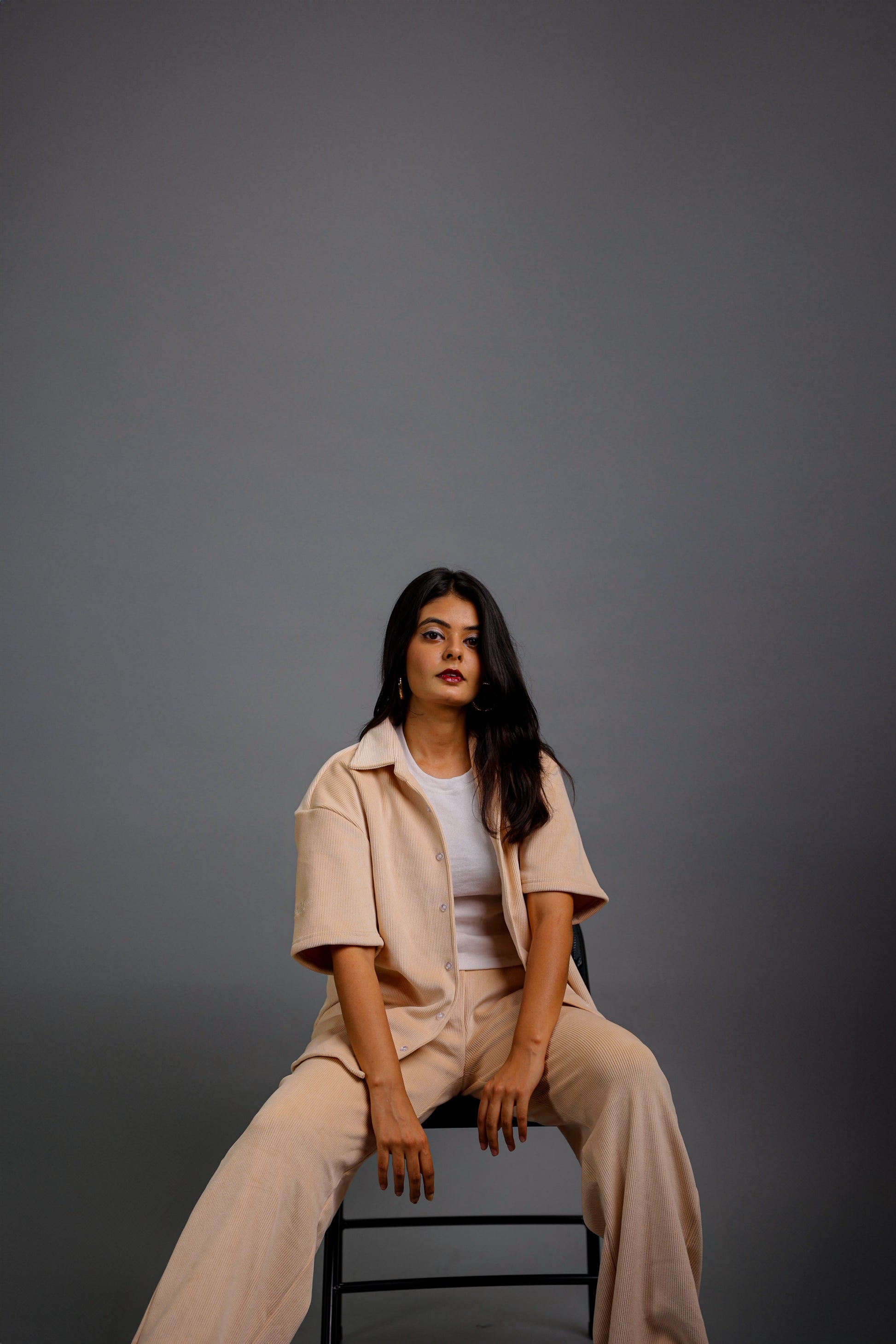 Champagne Oversized Shirt - Valphah