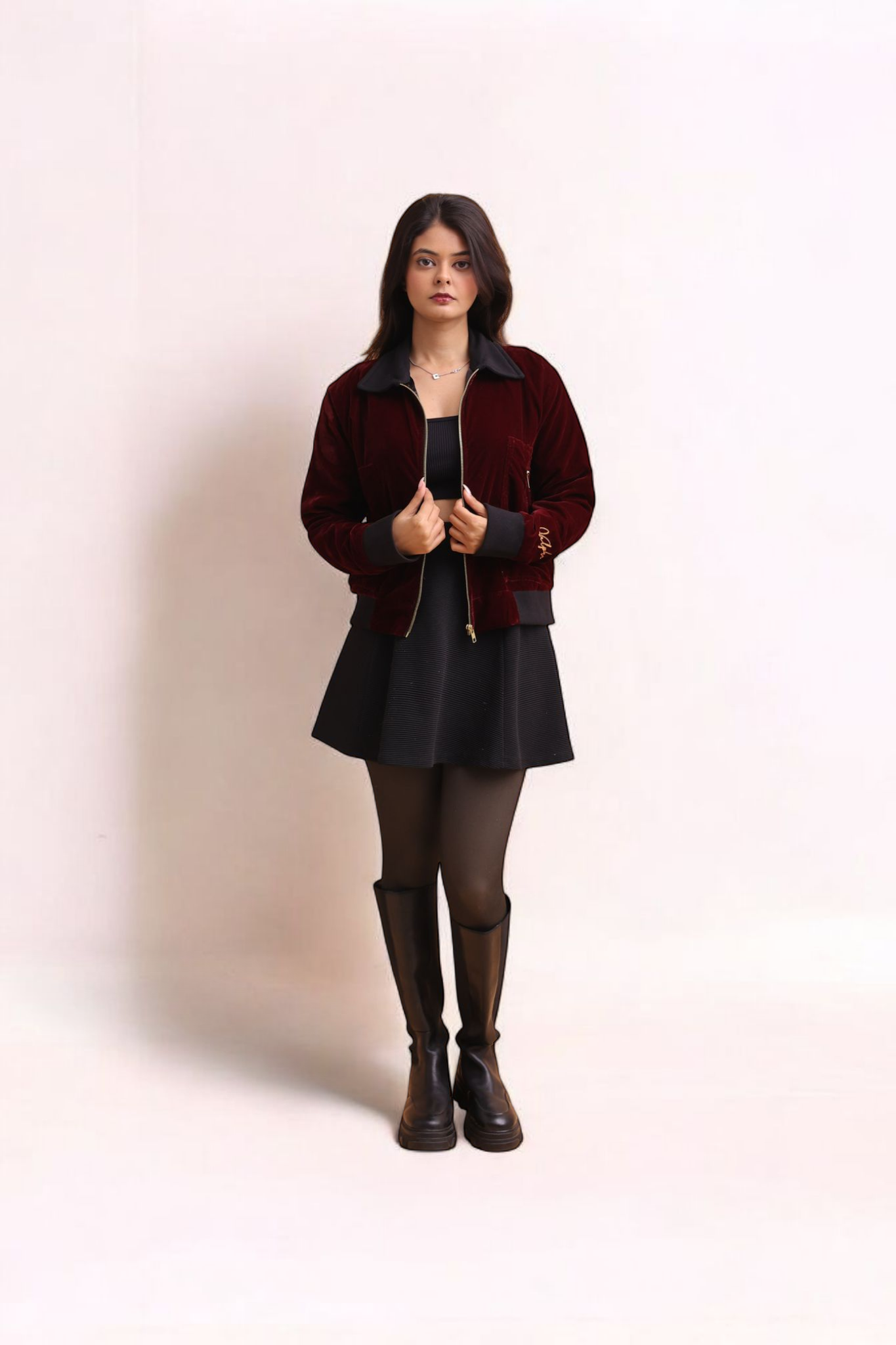 Mulberry Velvet Jacket - Valphah