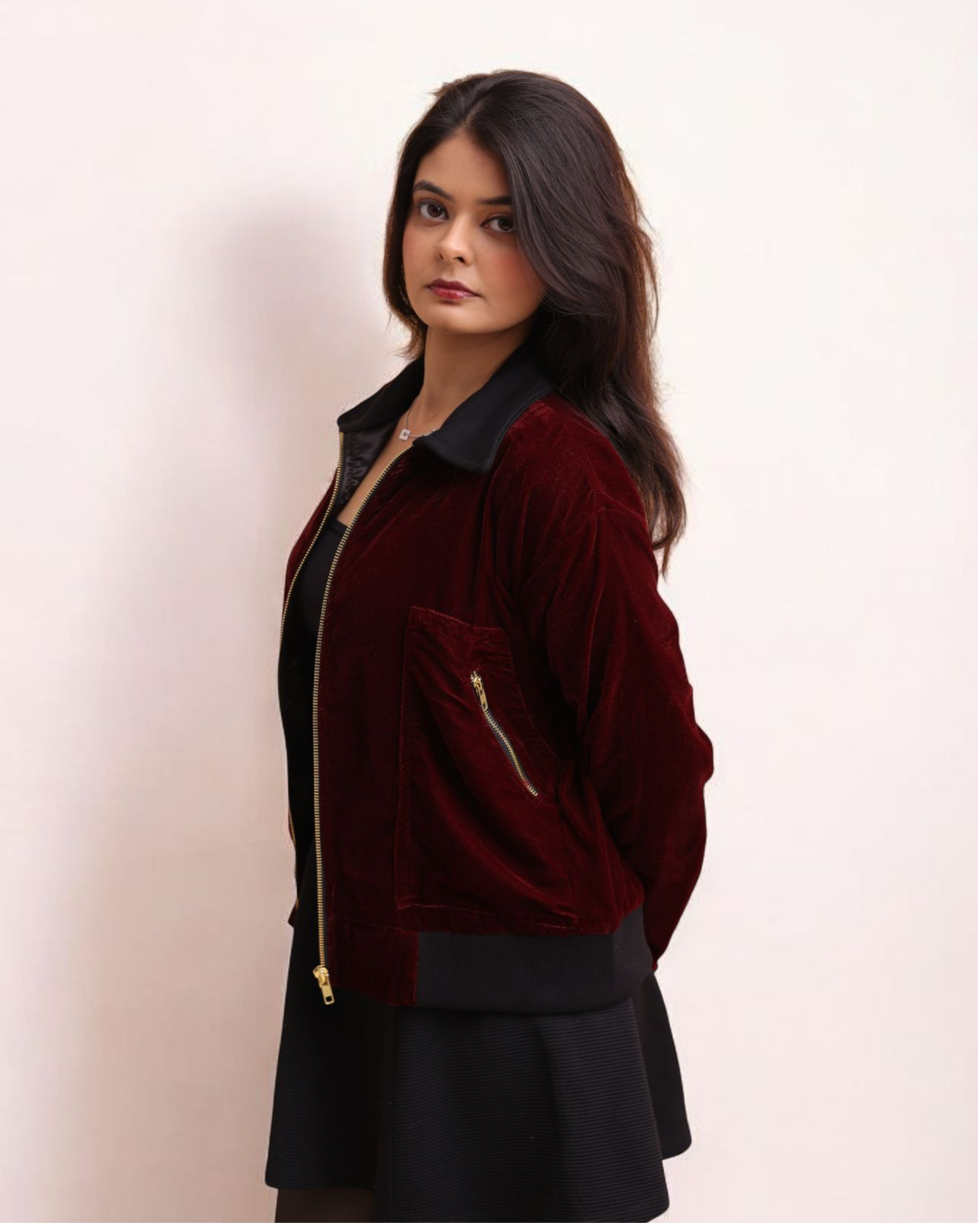 Mulberry Velvet Jacket
