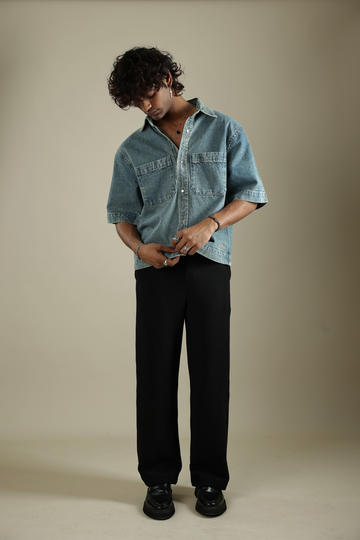 Blue Zircon Denim Shirt