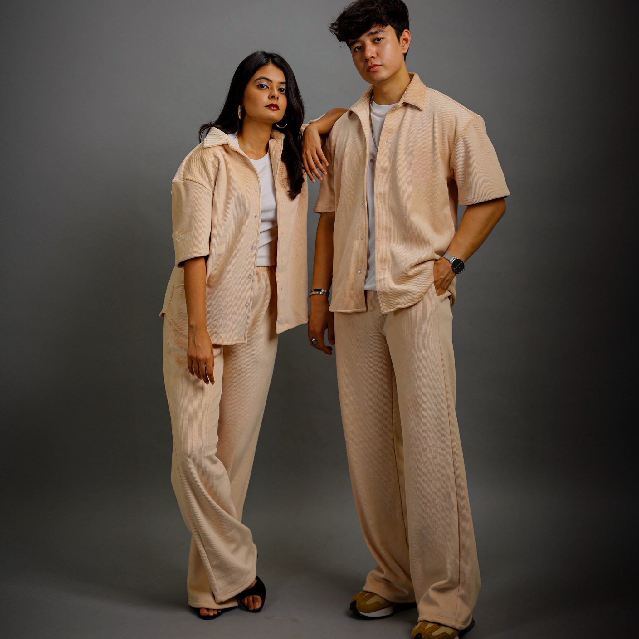 Champagne Oversized Shirt - Valphah