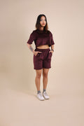 D-Wine Oversized Cropped T-Shirt - Valphah - 