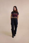 Noir Cargo Pants - Valphah - 